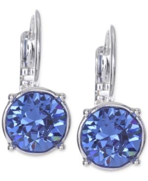 Nine West Silver-tone Crystal Stone Drop Earrings