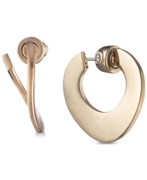 Carolee Gold-tone Twisted Hoop Earrings
