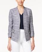 Alfani Petite Zip-pocket Tweed Blazer, Only At Macy's