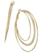 Thalia Sodi Gold-tone Triple Hoop Earrings, Only At Macy's