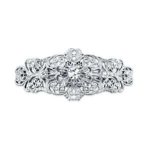 2028 Silver-tone Crystal Filigree Bar Barrette