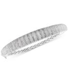 Diamond Bangle Bracelet (1/2 Ct. T.w.) In Sterling Silver