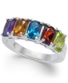 Multi-gemstone Statement Ring (3-1/4 Ct. T.w.) In Sterling Silver