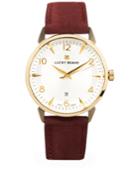 Lucky Brand Women's Torrey Berry Leather Strap Watch 34mm