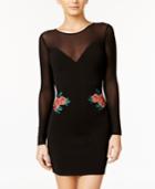 Material Girl Illusion Applique Bodycon Dress, Created For Macy's