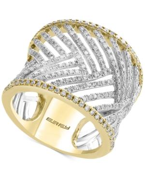 Duo By Effy Diamond Chevron Statement Ring In 14k Gold & White Gold