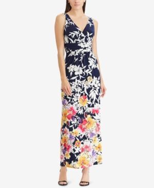 American Living Contrast Floral-print Maxi Dress