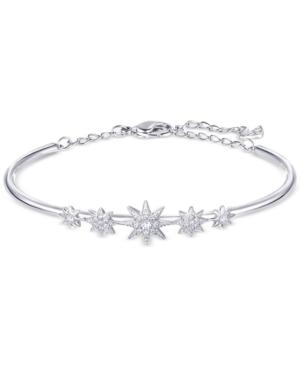 Swarovski Silver-tone Pave Star Bangle Bracelet