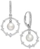 Danori Silver-tone Imitation Pearl And Crystal Nested Earrings
