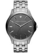 Ax Armani Exchange Men's Diamond Accent Gunmetal Ion-plated Stainless Steel Bracelet Watch 46mm Ax2169