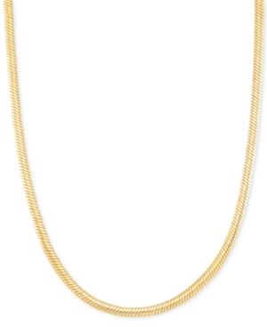 Reversible Omega Collar Necklace In 14k Yellow And White Gold, Made In Italy