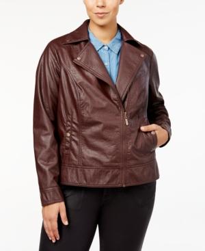 Jou Jou Plus Size Asymmetrical Faux-leather Jacket