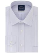 Eagle Men's Classic Fit Non-iron Flex Collar Performance Blue Stripe Dress Shirt