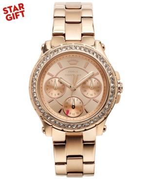Juicy Couture Women's Pedigree Rose Gold-tone Stainless Steel Bracelet Watch 32mm 1901106