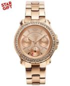 Juicy Couture Women's Pedigree Rose Gold-tone Stainless Steel Bracelet Watch 32mm 1901106