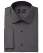 Alfani Men's Classic/regular Fit Performance Stretch Easy Care Diagonal Dot French Cuff Dress Shirt, Only At Macy's