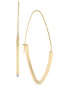 Bcbg Gold-tone Marquise Hoop Earrings