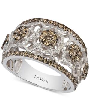 Le Vian Chocolatier Diamond Openwork Ring (1-1/3 Ct. T.w.) In 14k White Gold