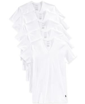 Polo Ralph Lauren Men's 5 Pack V-neck Undershirts