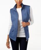 Karen Scott Quilted Zip-front Vest, Only At Macy's