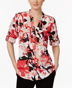 Calvin Klein Printed Roll-tab Shirt