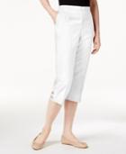 Alfred Dunner Petite Reel It In Cutout-detail Capri Pants