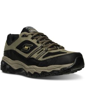 Skechers Men's After Burn - Memory Fit Strike Off Wide Width Training Sneakers From Finish Line