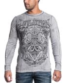 Affliction Reversible Thermal Corroded Long Sleeve Shirt