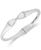 Lucky Brand Silver-tone Imitation Mother-of-pearl Hinged Cuff Bracelet