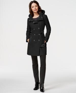 Calvin Klein Water-resistant Hooded Trench Coat