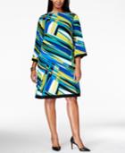 Calvin Klein Plus Size Abstract Pattern Shift Dress