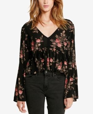 Denim & Supply Ralph Lauren Floral-print Bell-sleeve Shirt