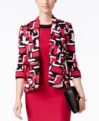 Kasper Printed Open-front Makali Jacket