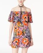 Emerald Sundae Juniors' Off-the-shoulder Shift Dress