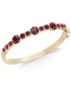 Givenchy Gold-tone Red Crystal Bangle Bracelet