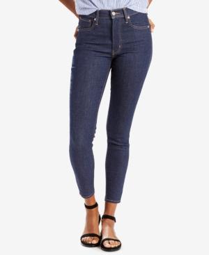 Levi's Mile High Cropped Dark Blue Wash Skinny Jeans