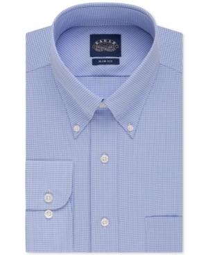 Eagle Slim-fit Non-iron Blue Gingham Dress Shirt