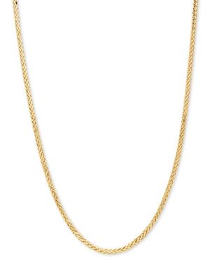 Wheat Link 22 Chain Necklace In 14k Gold