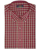 Club Room Estate Red Tartan Dress Shirt