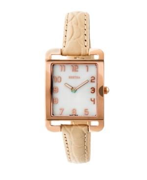 Bertha Quartz Marisol Collection Cream Leather Watch 21mm