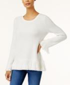 Style & Co Fringe Sweater, Created For Macy's