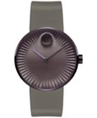 Movado Men's Swiss Edge Smokey Purple Silicone Strap Watch 40mm 3680044