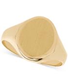 Oval Signet Ring In 14k Gold