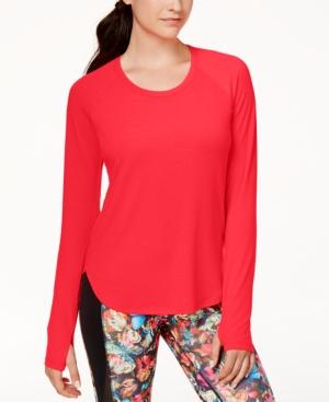 Jessica Simpson The Warm Up Mesh-back Active Top, Only At Macy's