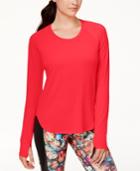 Jessica Simpson The Warm Up Mesh-back Active Top, Only At Macy's