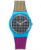 Swatch Unisex Swiss Behind The Wall Multicolor Silicone Strap Watch 34mm Gs146