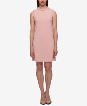 Dkny Braided-neck Shift Dress