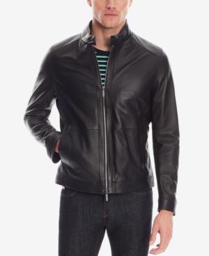 Boss Men's Leather Biker Jacket