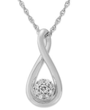 Diamond Pendant Necklace In Sterling Silver (1/10 Ct. T.w.)