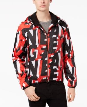 Armani Exchange Men's Logo-print Hooded Windbreaker